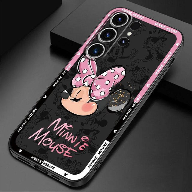 Disney Mickey Minnie Maus Handyhülle in Schwarz für Samsung Galaxy S24 Ultra S23 Ultra S22 Plus S21 5G S21 FE S20 und S23 Plus - Bild 1
