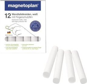 Magnetoplan Kreide weiß abgerundet VE 12 - Bild 1