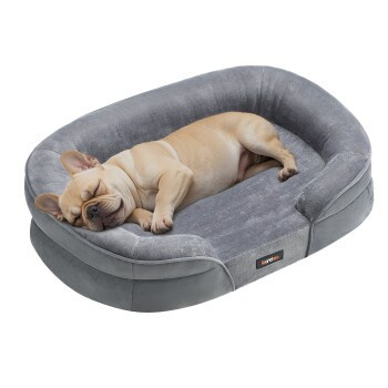 Feandrea Hundebett mit orthopädischem Schaumstoff und abnehmbarem Bezug, Grau, B/T/H: 76 x 51 x 18 cm - Bild 4