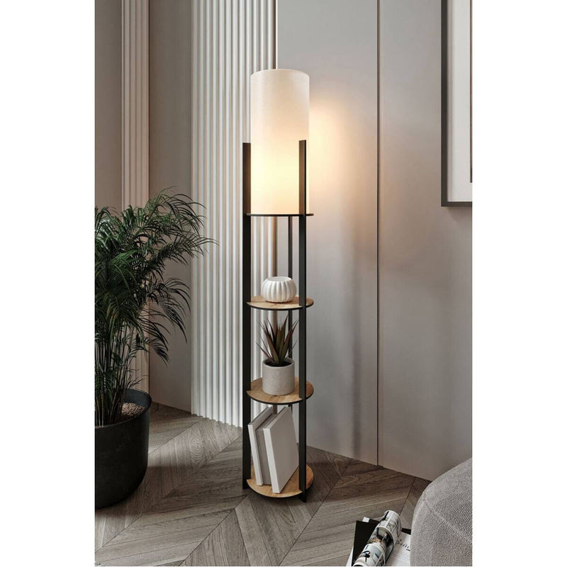 Opviq Stehlampe Eiche in modernem Design mit E27 Fassung, B/T/H: 17 x 17 x 135 cm - Bild 2