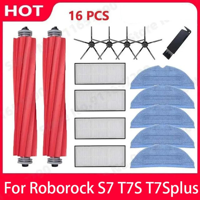 Roborock Ersatzteil-Set mit Hauptbürste, HEPA-Filter und Wischpads in Multicolour - Bild 1