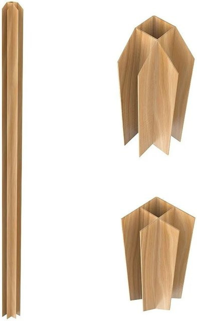 Vente-unique Zubehör für Glaswände Bayview in Naturfarben Hell, Aluminium matt, Breite: 4,3 cm - Bild 1