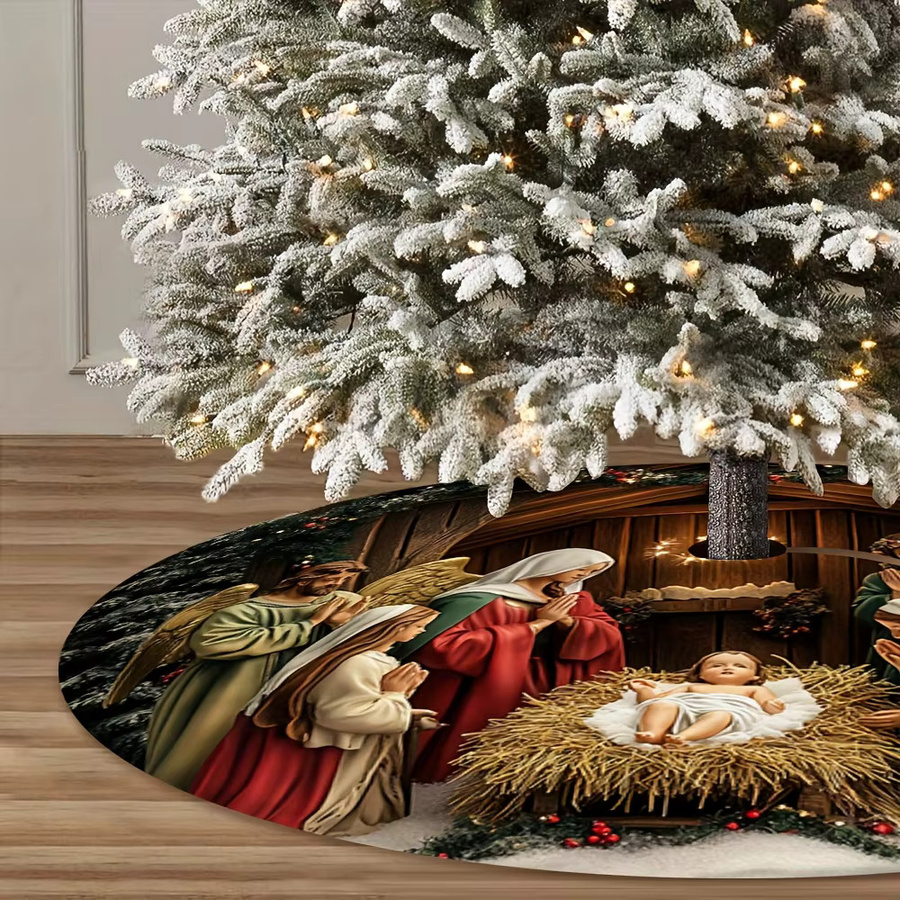 VIKAMA Weihnachtsbaumrock in Mehrfarbig für deine Weihnachts- und Neujahrsdekoration im Innen- und Außenbereich - Bild 4