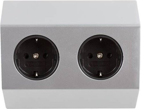 Heitronic Steckdosenleiste in Weiß und Silber - Bild 1