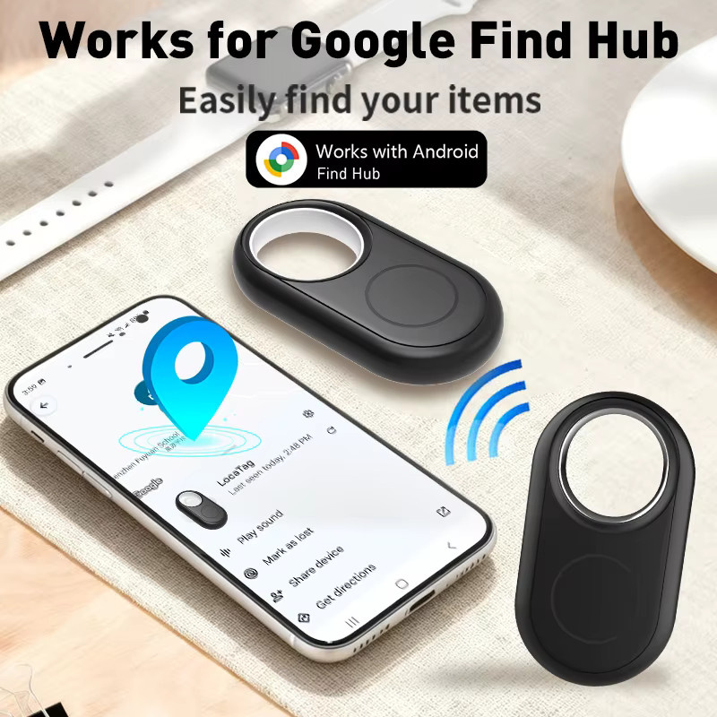 4-teiliges Set Google Finder Smart Tag Android-Tracker in Schwarz für Google Find My Device kompatibel mit Pixel und Motorola - Bild 2