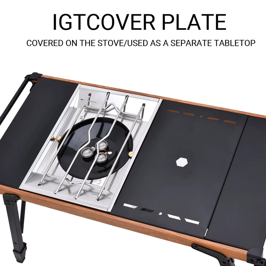 Pandatour IGT Modulare Camping-Kombinationseinheit für Outdoor-Picknick und Barbecue in Schwarz - Bild 2