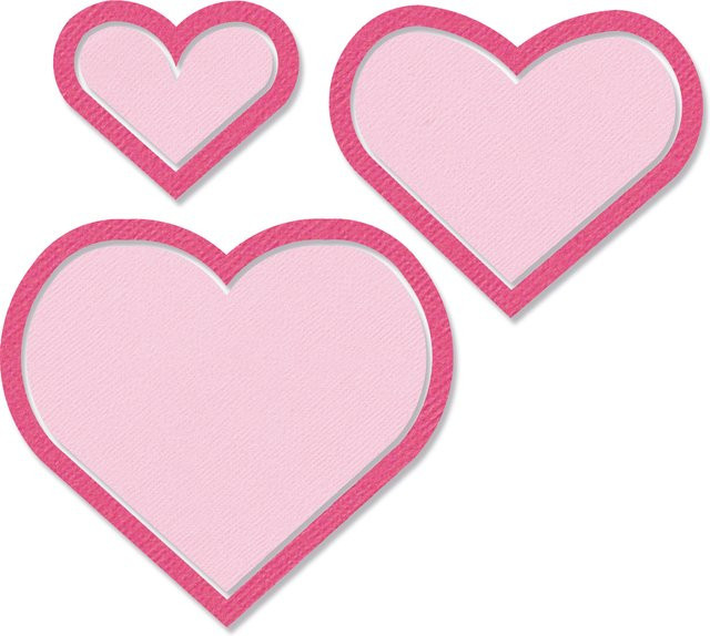 Sizzix Framelits Die Set Heart Frames 6er Pack - Bild 1