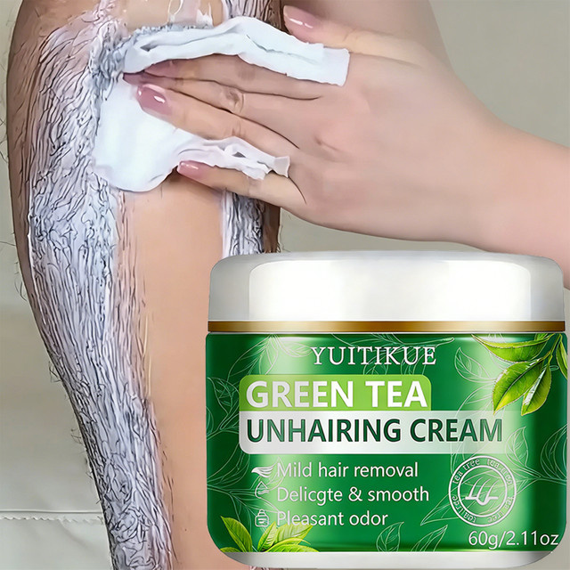YUITIKUE Grüntee Enthaarungscreme, 60g, Unisex - Bild 1