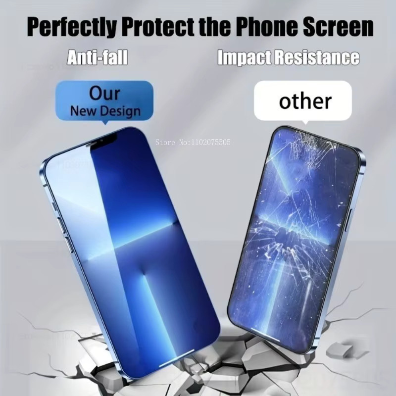 HKZS 4er-Set 9D Full Cover Panzerglas für iPhone, Displayschutz Transparent - Bild 5