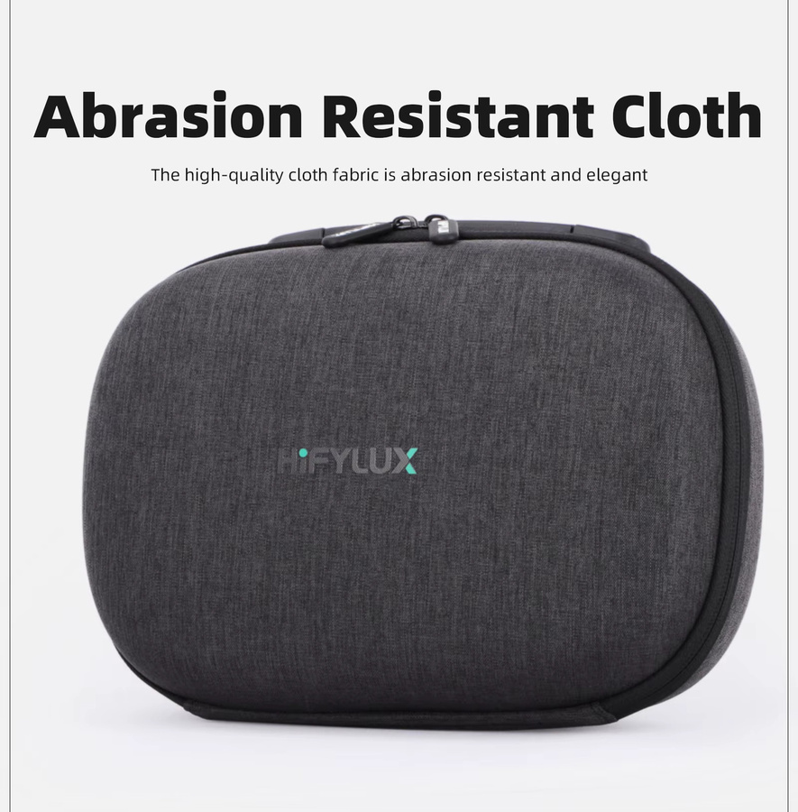 Sunnylife Tragetasche für Apple Vision Pro in Grau, stoßfeste und kratzfeste Schutztasche mit Netztasche - Bild 5