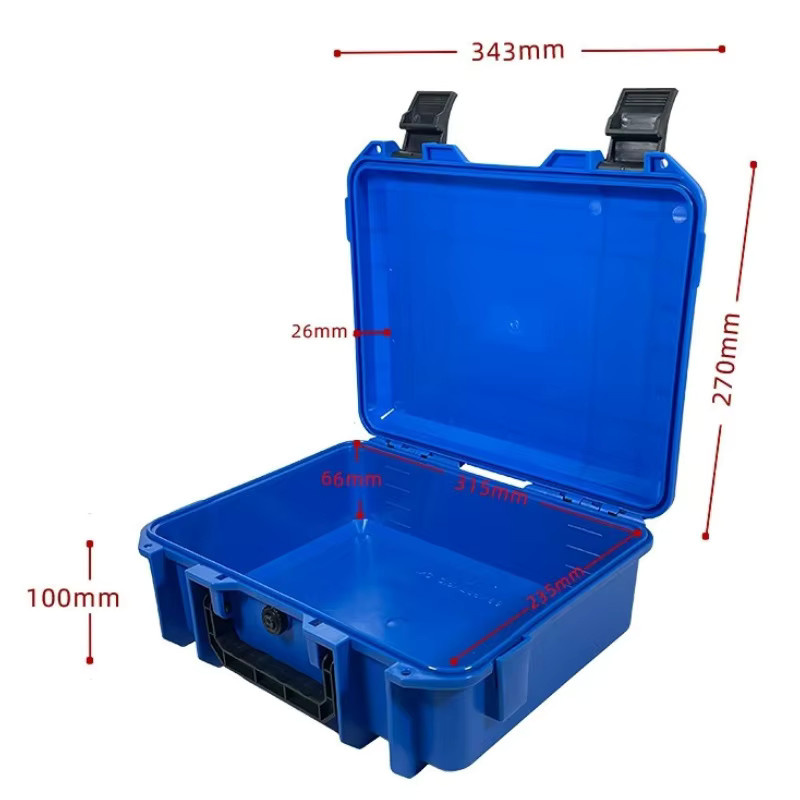 FNICEL Werkzeugkoffer aus Kunststoff, wasserdichter und staubdichter Schutzkoffer mit Organizer in Blau, B/T/H: 34,3 x 23,5 x 10,0 cm - Bild 2