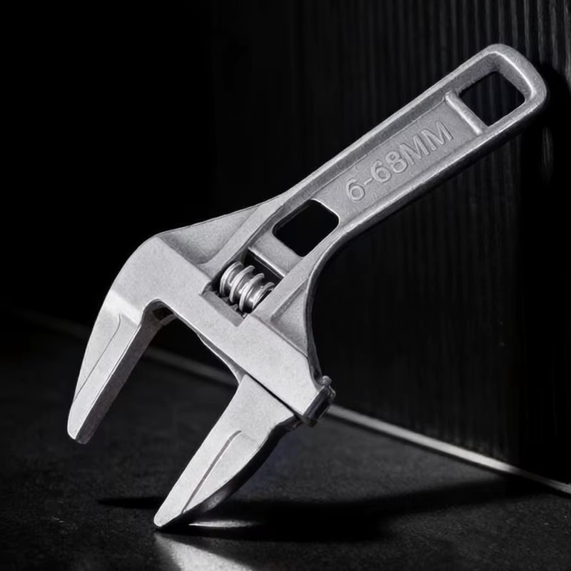Fbiannely Universal Reparatur Set für das Badezimmer, Verstellbarer Rohrschlüssel mit großer Öffnung 16-68mm, Silber - Bild 2