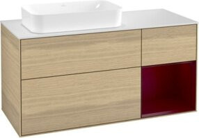V&B Waschtischunterschrank Finion mit Wandbeleuchtung in Weiß, Breite: 120 cm, Tiefe: 50,1 cm, Höhe: 50,1 cm - Bild 1