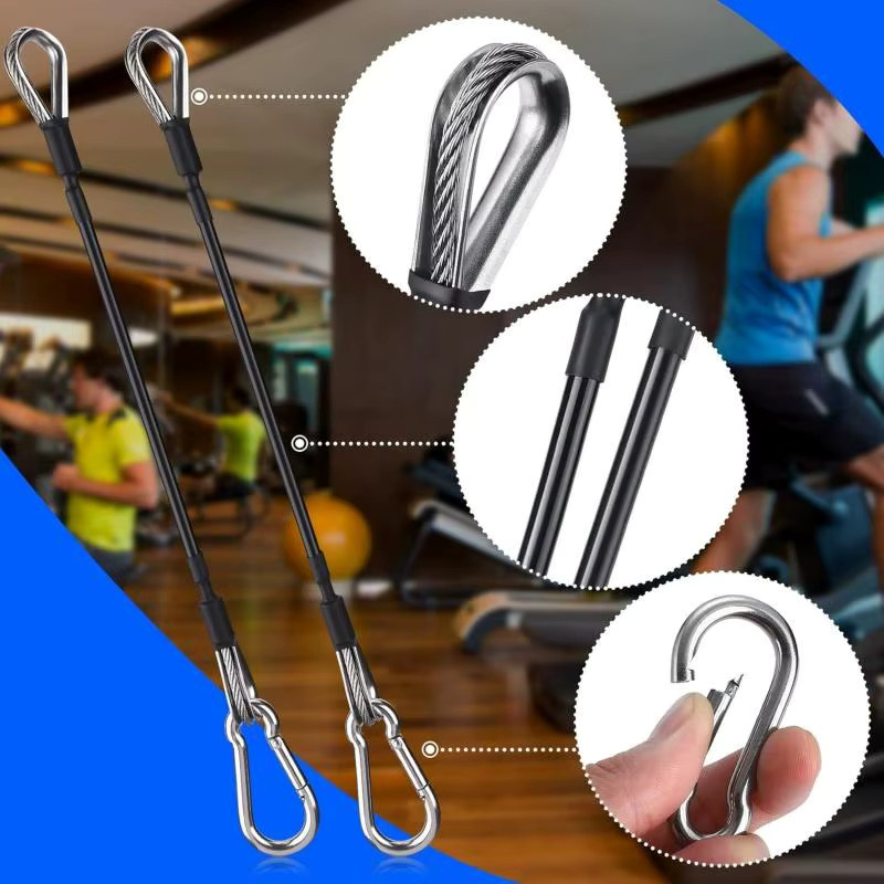 Bowflex Gym-Kabelverlängerung für LAT- und Trizeps-Zug sowie Beinverlängerungsgeräte, Schwarz, Länge: 25 cm - Bild 4