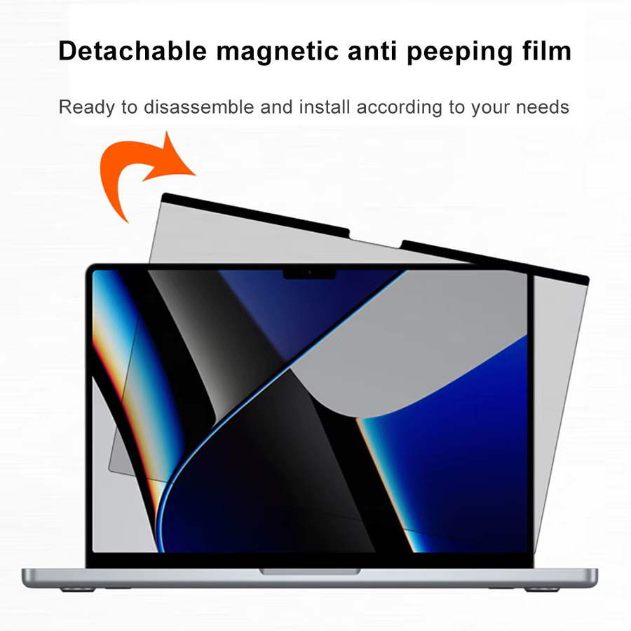 Magnetische Anti-Spionage-Bildschirmschutzfolie für Apple MacBook Air und Pro in Schwarz - Bild 2