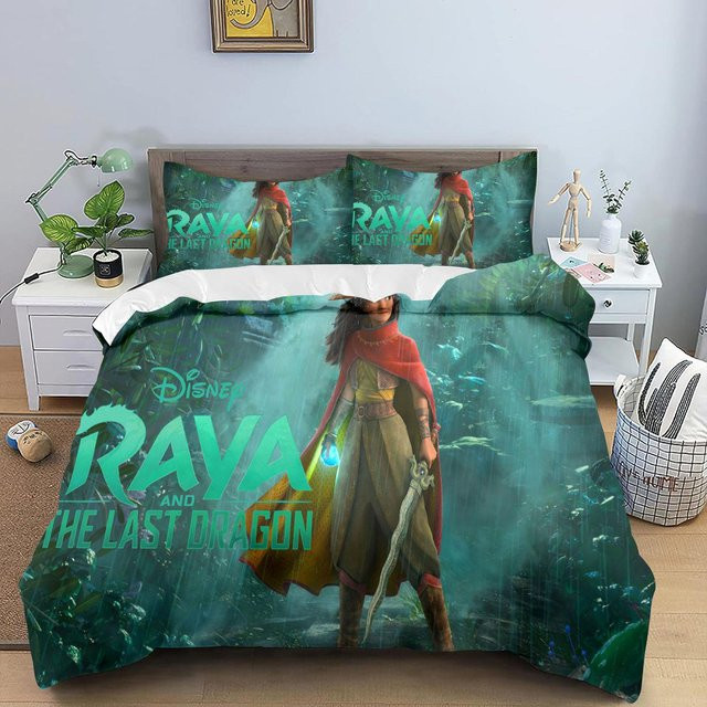 Bettwäsche Set Raya und der letzte Drache mit Kissenbezug Multicolor, 3-teilig, B: 172 cm, L: 218 cm - Bild 1