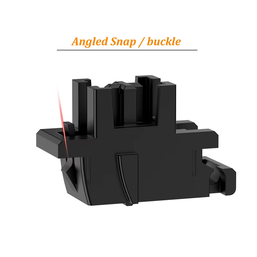 DUROCK Plate Mount Stabilisatoren V3 in Schwarz für 2U, 6,25U und 7U Tastaturen mit vorgeschnittenem Vorbau zur Minimierung von Wire Wobble - Bild 3