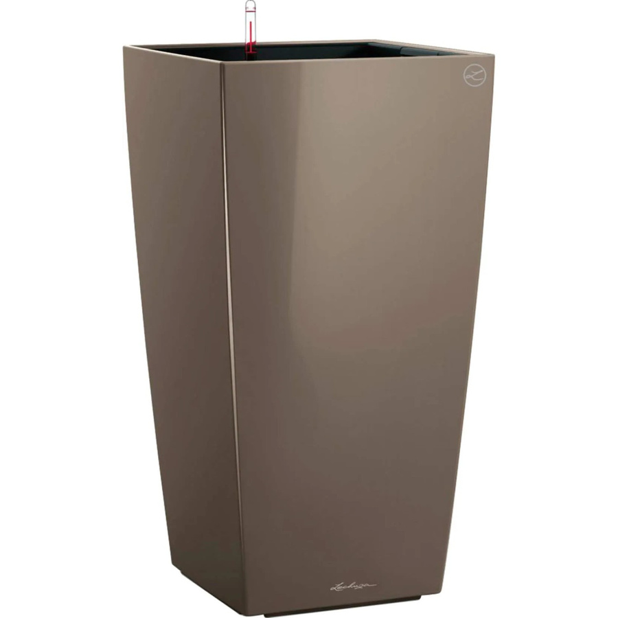 Lechuza Pflanzgefäß Cubico Premium Säulengefäß Taupe hochglanz B/T/H: 40 x 40 x 40 cm - Bild 2