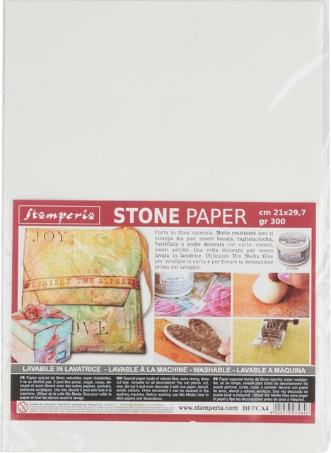 Stamperia Steinpapier DIN A4 in Beige und Elfenbein mit 300 g/m² - Bild 1