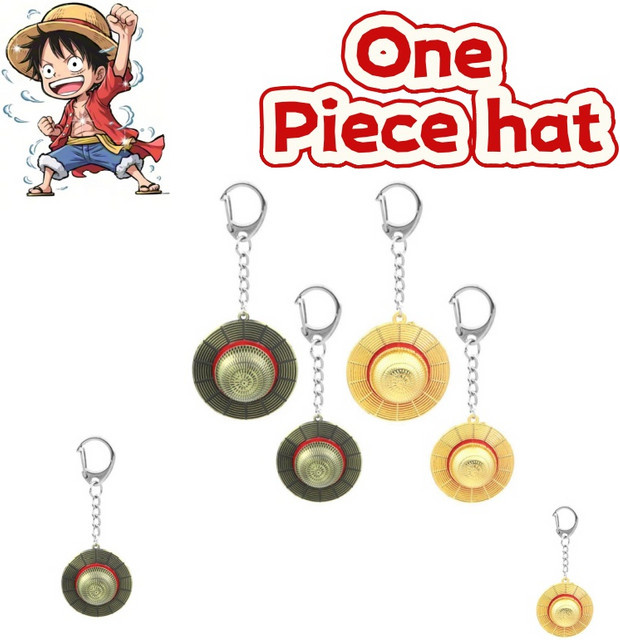 ONE PIECE Strohhut Luffy Strohhut-Schlüsselanhänger, Metall - Bild 1