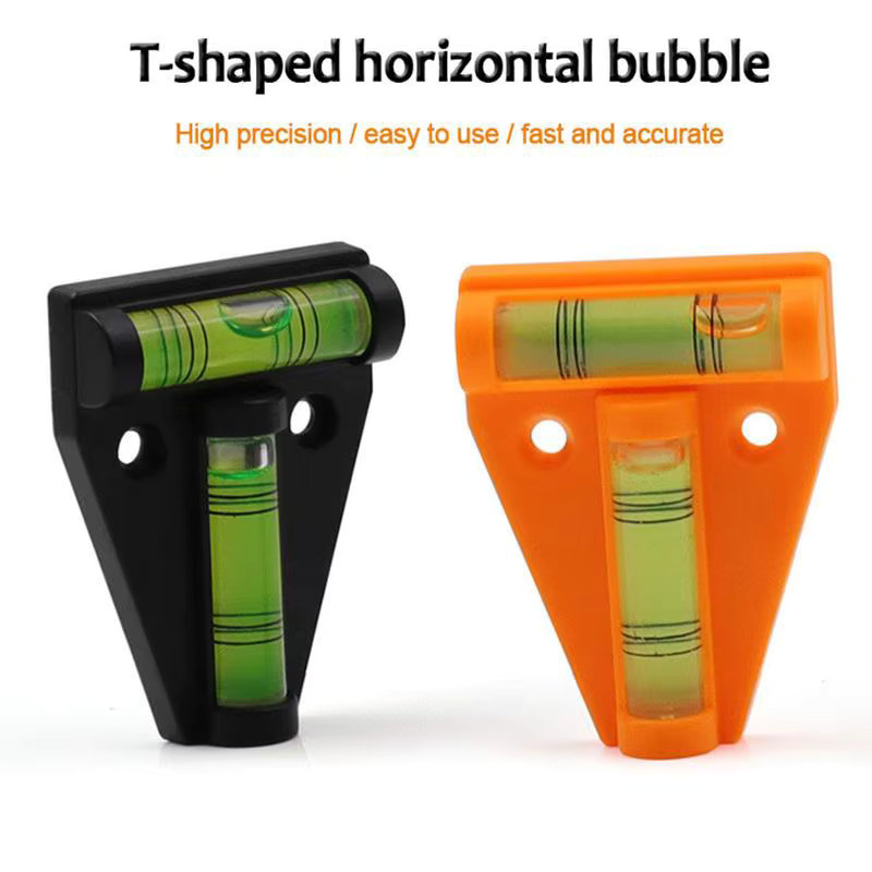 CrossLevel T-Typ Wasserwaage in Orange, wasserdicht und unzerbrechlich, tragbares Füllstandmesswerkzeug für Camping, RV und Möbel - Bild 3