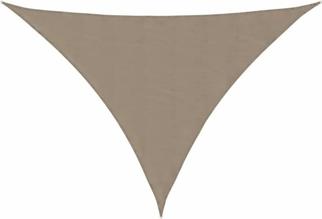 vidaXL Sonnensegel aus PU-beschichtetem Oxford-Gewebe, dreieckig, Taupe, B/T/H: 350 x 350 x 490 cm - Bild 1