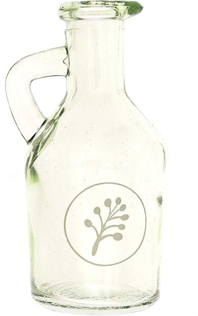 idee. Glaskrug Botanikprint zartgrün Höhe: 11 cm, Durchmesser: 6 cm - Bild 1