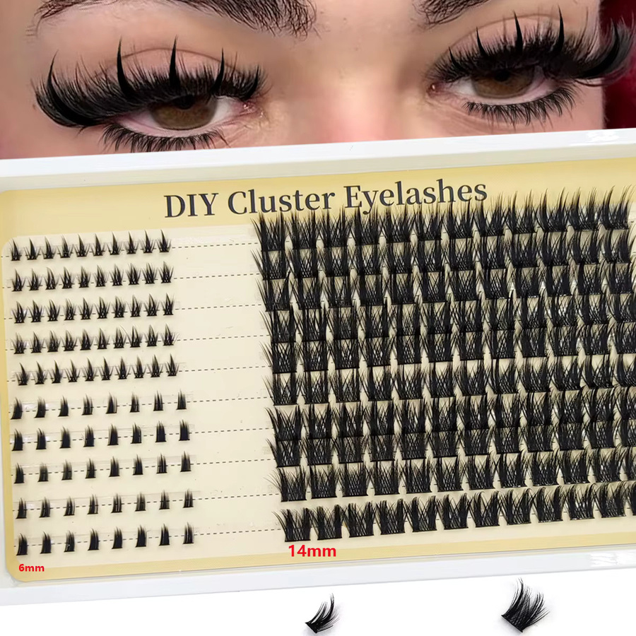 Spike&Bottom Lashes DIY Manga Cluster Wimpernverlängerung, Natürlich - Bild 2