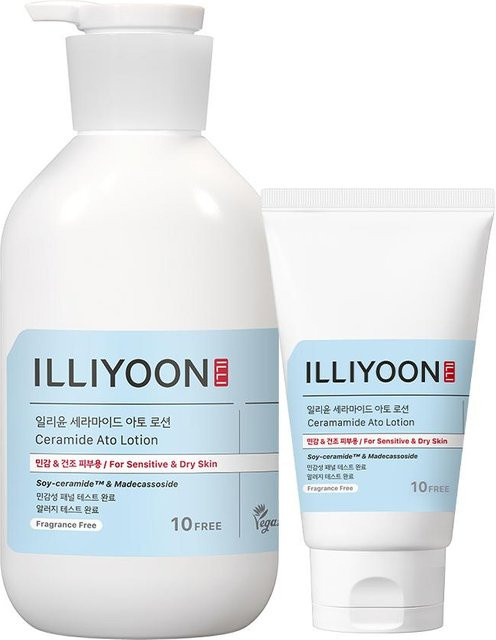 Illiyoon Ceramide Ato Lotion, 600ml + 128ml Set, für trockene und empfindliche Haut - Bild 1