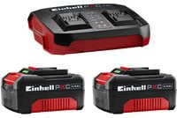 Einhell Power X-Change PXC-Starter-Kit mit 2x 4,0Ah Akkus und Twincharger Ladegerät in Schwarz-Rot - Bild 1