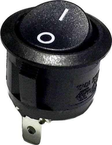 TRU Components Wippschalter R13-112A B/B Schwarz 0-I 250 V/AC 6A 1 x Aus/Ein rastend - Bild 1