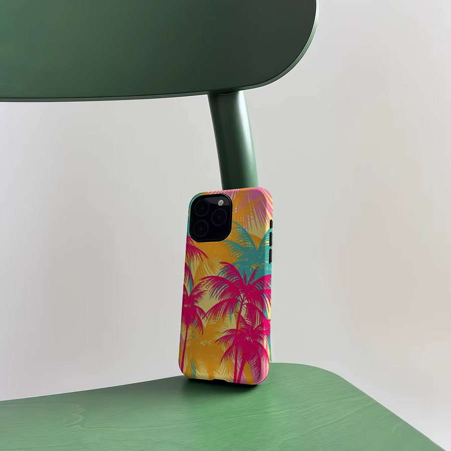 CaseLumi Matte Bumper Schutzhülle mit MagSafe für iPhone 17 16 15 14 13 Pro Max Tropical Palm Vibes in Multicolour - Bild 4