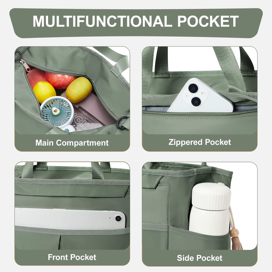 Isolierte Mini-Lunchtasche von FLCC in Blau oder Grün, wasserdichte und thermische Picknicktasche für Büro und unterwegs - Bild 3