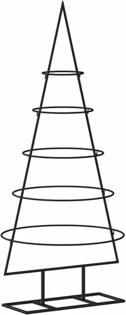 vidaXL Metall-Weihnachtsbaum für Dekorationen in Schwarz, Höhe: 90 cm - Bild 1