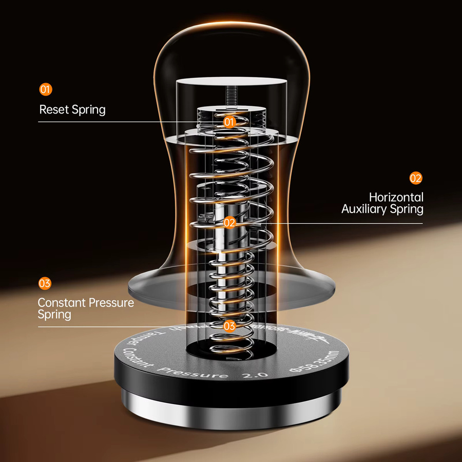 MHW-3BOMBER Flash Tamper 2.0 Espresso-Nivellierer und Kaffee-Verteiler mit 30lbs Feedback für Barista und Heim-Kaffee-Zubehör - Bild 4