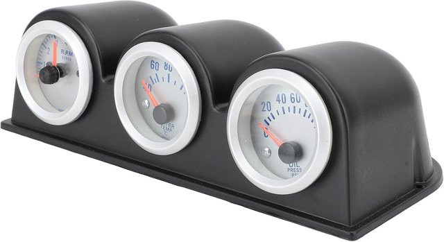 GoolRC 3-in-1 Auto-Messgerät mit Wassertemperatur, Drehzahlmesser und Öldruck-Instrumentenpanel für 4, 6 oder 8-Zylinder Benzinfahrzeuge in Grau - Bild 1