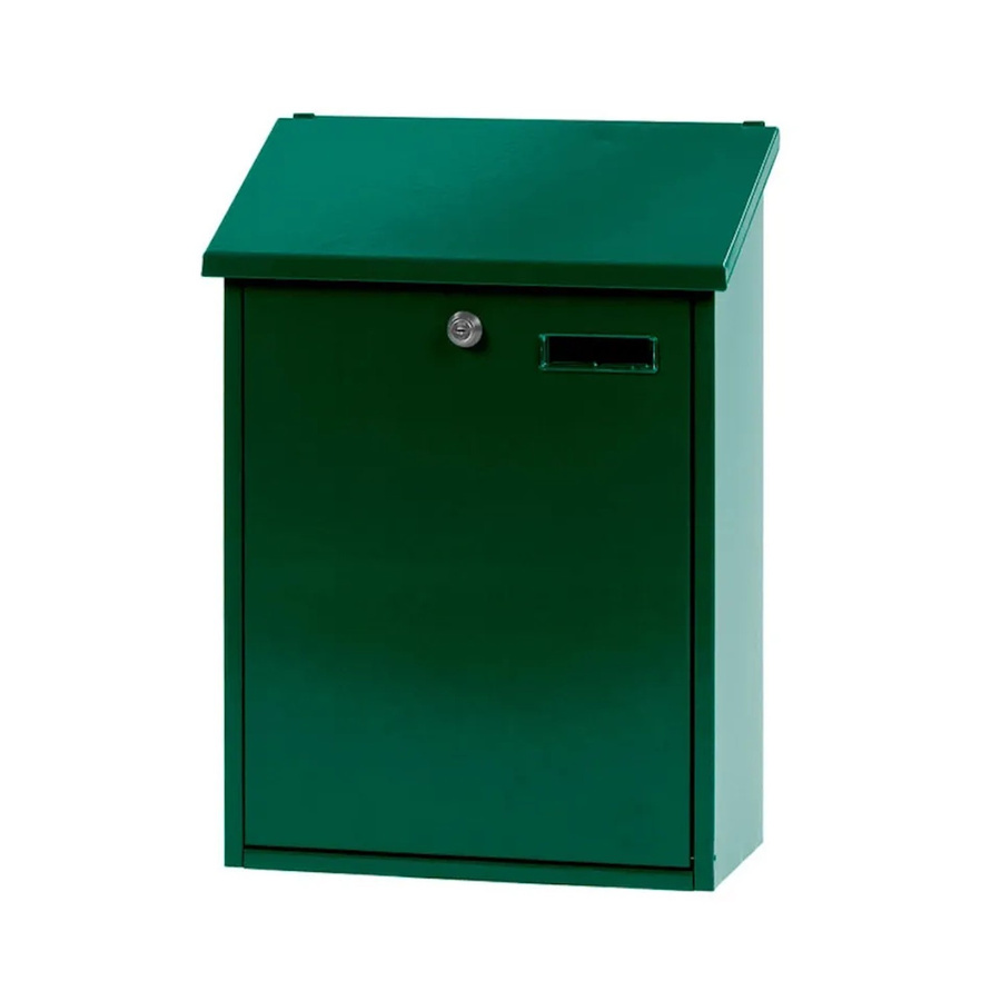 PROREGAL Wandbriefkasten Sebastian mit Schrägdach und Namensschild in Grün, H x B x T: 44,5 x 32,5 x 16 cm - Bild 2