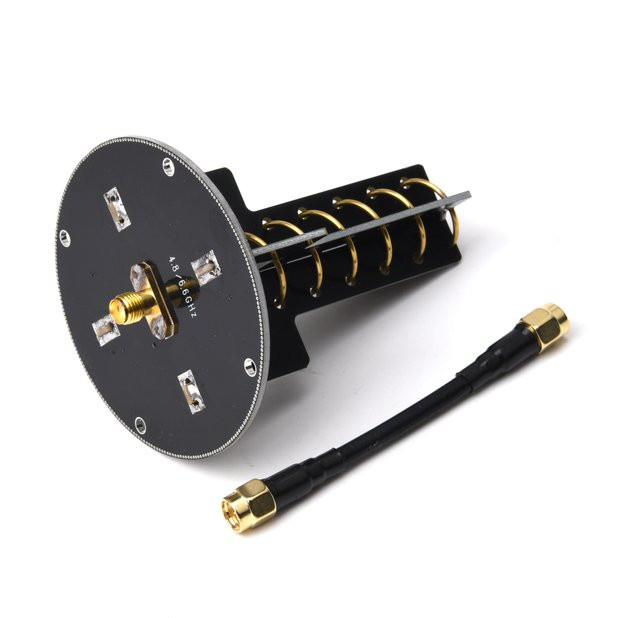 Readytosky 5,8 GHz Richtantenne Spiralantenne mit 13dBi Gewinn RHCP SMA/RPSMA Anschluss in Schwarz für RC FPV Quadcopter und Drohnen - Bild 1