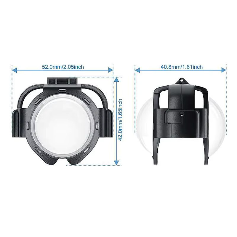 PULUZ Snap-on Optischer Gehärtetes Glas Linsenschutz für Insta360 X5, Transparent - Bild 2