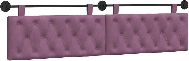 vidaXL Wandmontiertes Polsterpaneel aus Samt in Lila, B/H/T: 210 x 55 x 7 cm - Bild 1
