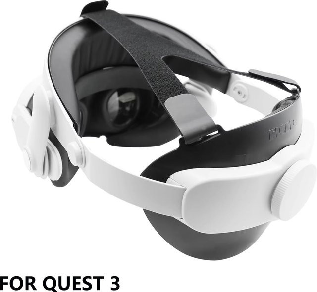Ficep Halo Strap Kopfband für Oculus Quest 3 und Quest 2 in Weiß, verstellbares Zubehör für optimalen Tragekomfort - Bild 1
