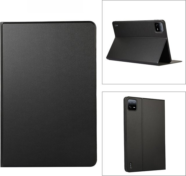 Xiaomi Pad 6 Silikon Flip Case mit Standfunktion und Auto Wake up/Sleep in Blau und Schwarz - Bild 1