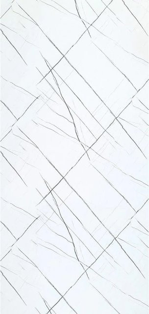 Aluverbund24 PVC Wandpaneele Sahara-White in Marmor-Optik Hochglanz, B: 122 cm, H: 244 cm - Bild 1