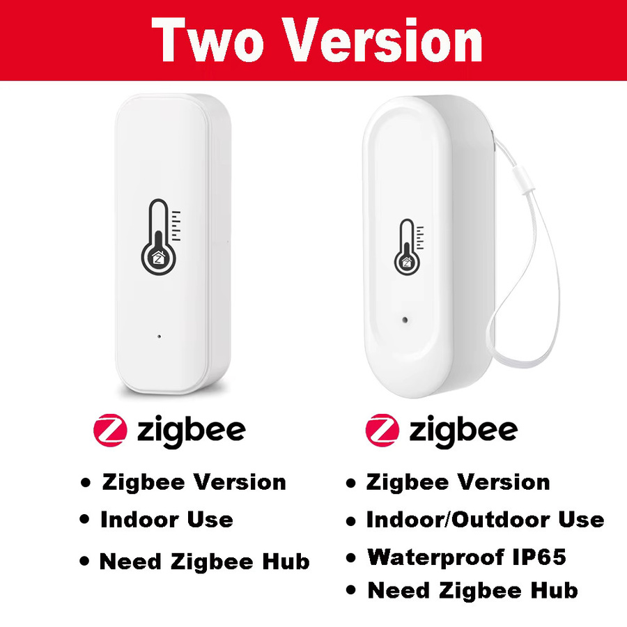 Tuya Zigbee Temperatur- und Feuchtigkeitssensor für Indoor und Outdoor, IP65 wasserdicht, weiß, kompatibel mit Alexa und Google Home - Bild 2