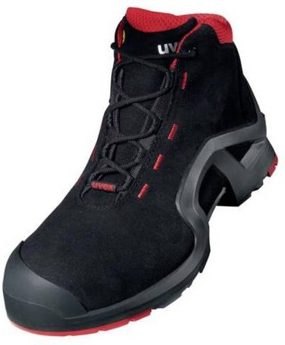 Uvex 1 x-tended support S3 ESD Sicherheitsstiefel in Rot/Schwarz, Schuhgröße 43 - Bild 1