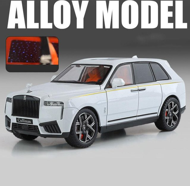 Linyi toy car Rolls Royce SUV Cullinan, Modellauto, 1:24, Metall, Licht und Sound, ab 14 Jahren - Bild 1