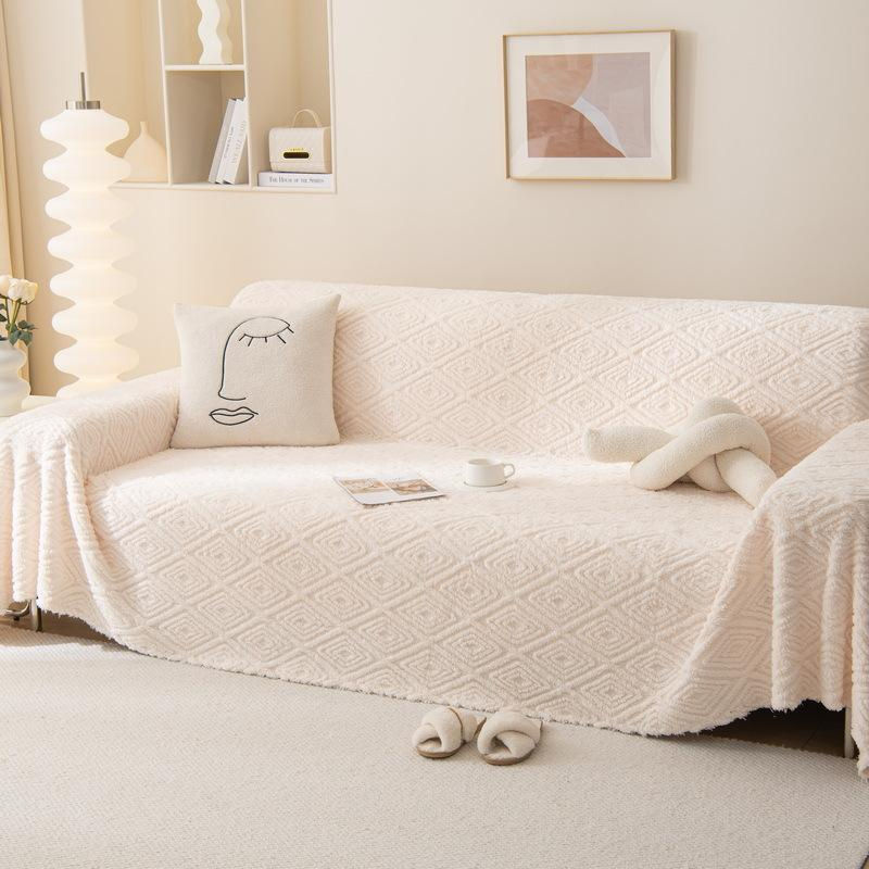 Super Six Plüsch-Sofabezug für Herbst und Winter, rutschfestes All-inclusive Sofa-Handtuch aus Fleece, B/H: 180 x 130 cm - Bild 2