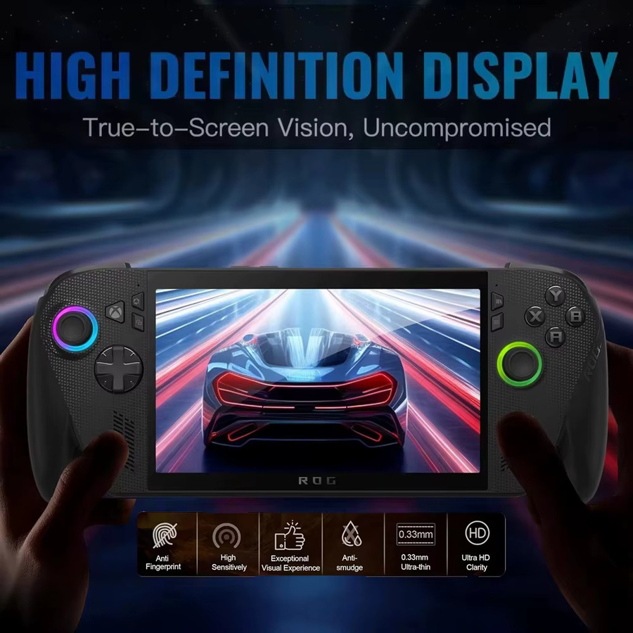 Displayschutzfolie aus gehärtetem Glas für Asus ROG Ally Handheld, transparent, Anti-Kratz-Schutzfolie - Bild 3