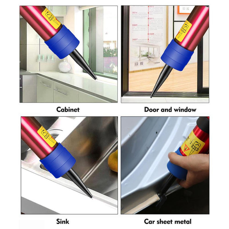 Kkmoon Pneumatische Glasklebepistole aus Aluminium in Multicolour, Einstellbarer Dichtstoff-Applikator für 310 ml Hartkleber - Bild 5