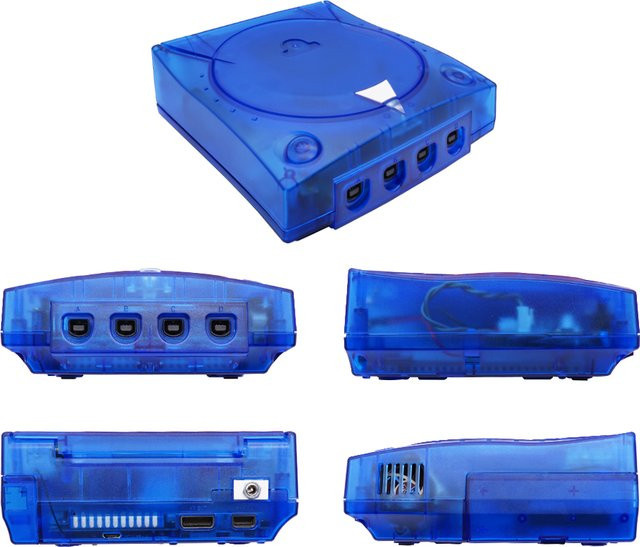 SEGA Dreamcast Ersatzgehäuse Retro Schutzabdeckung in transparenten Farben (Schwarz, Blau) - Bild 1